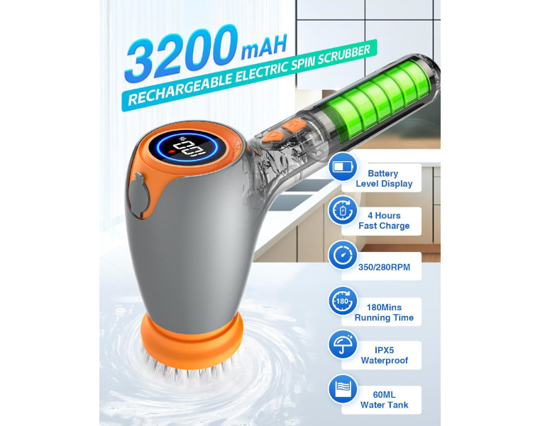Large battery model, IPX5 waterproof, 180 minutes running time